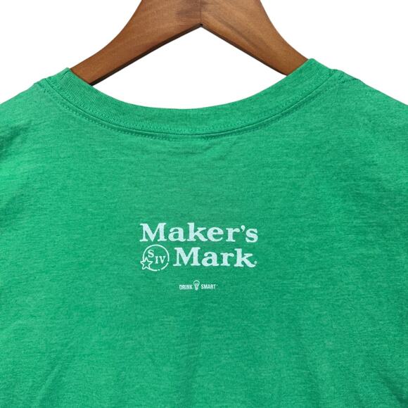 Maker's Mark Bourbon Tee Blantons T Shirt Buffalo Trace Green Alcohol KY sz M - Picture 4 of 4